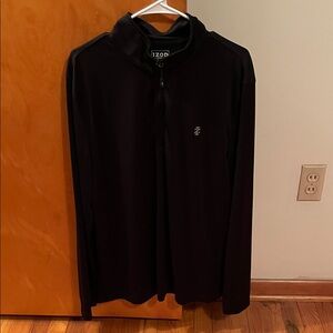 IZOD Classic Black Zip-Up Shirt